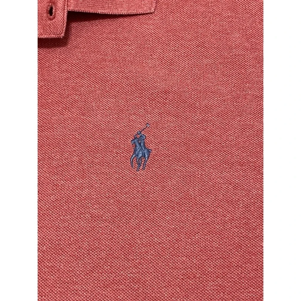 Polo Ralph Lauren Mens XL Short Sleeve Pique Polo Shirt Red‎ Pink Blue Pony Logo